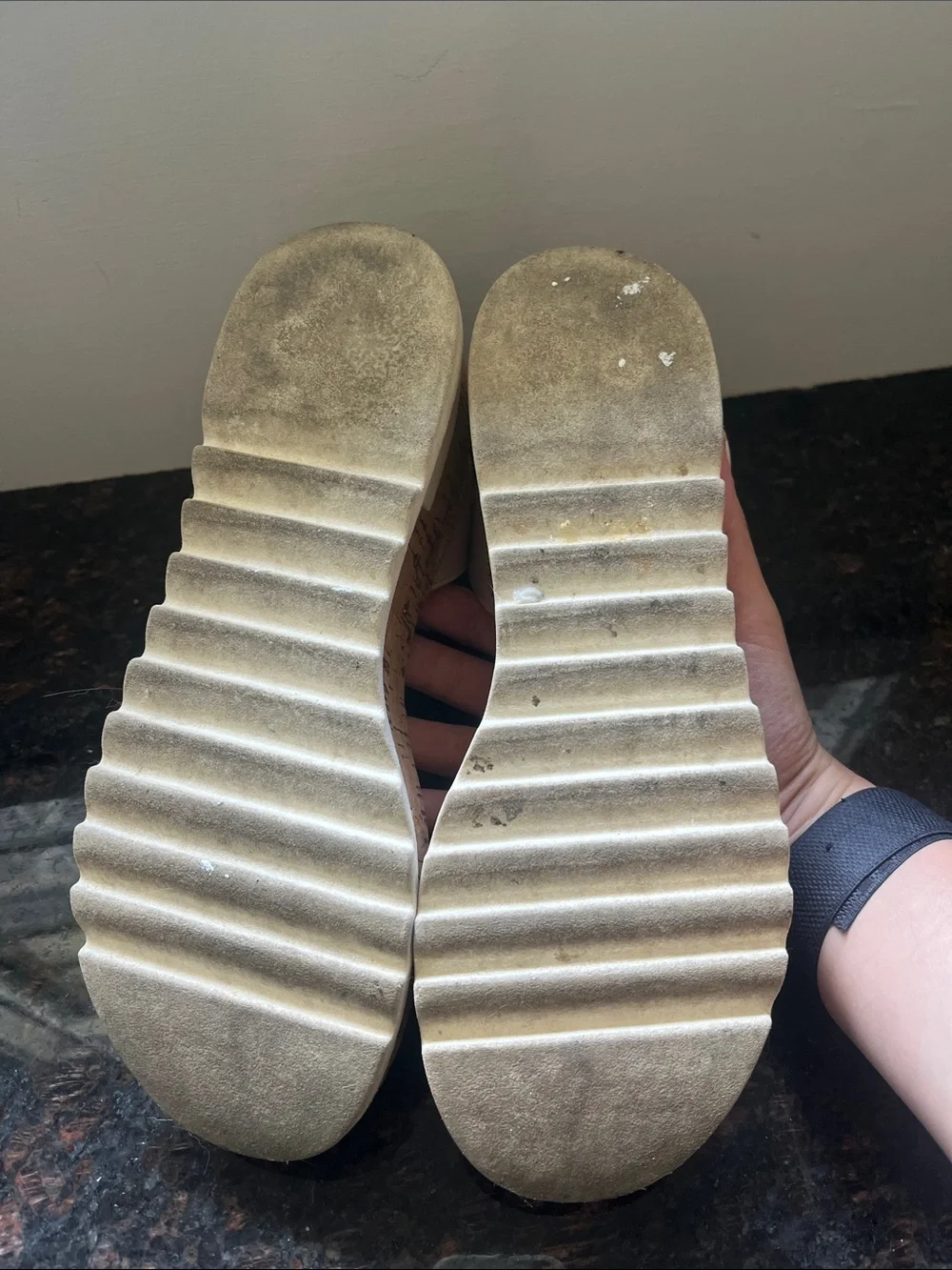 Steve Madden Neutral Beige Cork Platform Sandal with Ankle Band - Picture 9 of 9